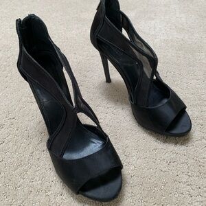 Mix No. 6 Black Satin Heels